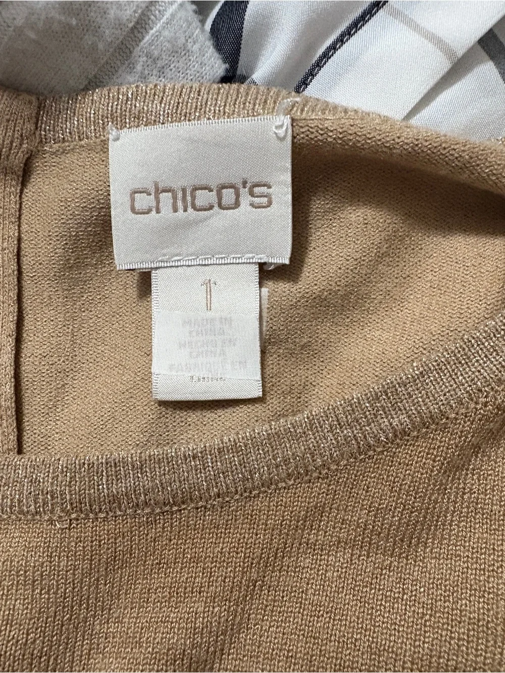 Chico's Camel Crewneck Sweater